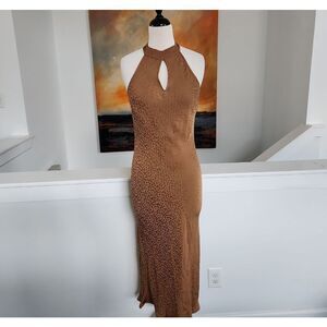 YFB Leopard Print Brown Dress Size S